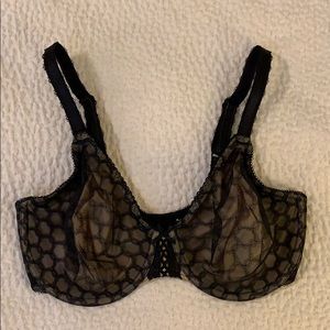 Wacoal 855278 SUPERCHIC Black Toast Underwire Bra 32DD